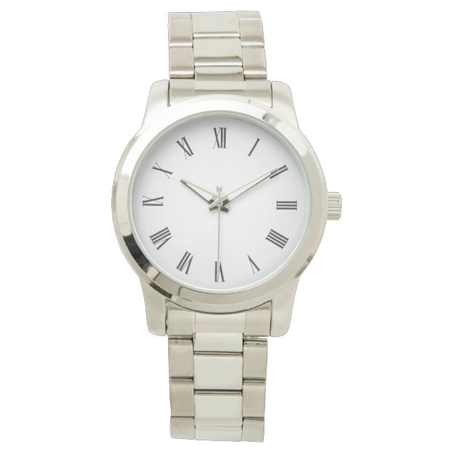 Montre simple en acier inoxydable (devant)
