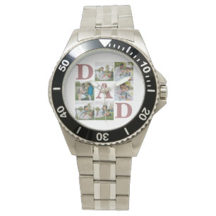 Montre Simple Fête des pères moderne papa 6 famille photo