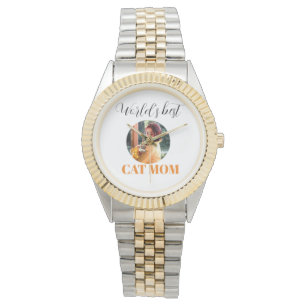 Montre Simple mignonne Monde meilleur chat maman photo