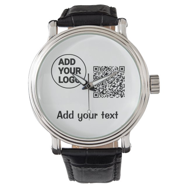 Montre Simple minimum q r code ajouter logo code d'analys (devant)
