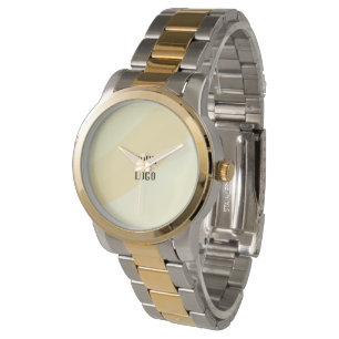Montre simple personnalisé jaune bleu aquarelle ajouter l