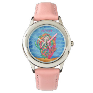 Montre Sirène Blue Ocean Girls mignonne Sous La Mer Custo