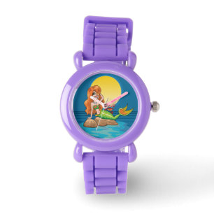 Montre Sirène sous une Pleine lune