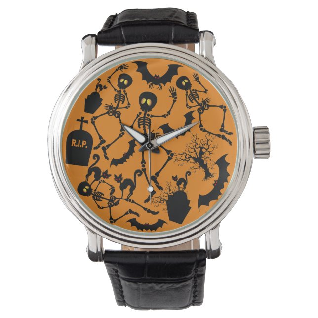 Montre Skeletons d'Halloween Macabre Dance (devant)