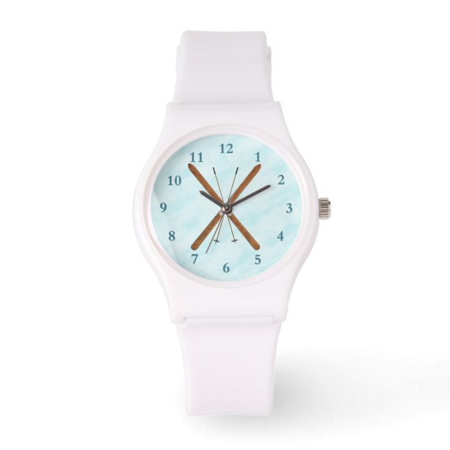 Montre Skis De Fond Et Polonais (Recto)