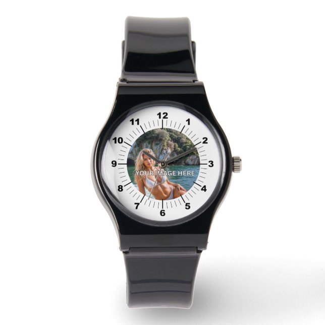 Montre SLEEK! 🖤 Black Silicone Strap Watch (Recto)