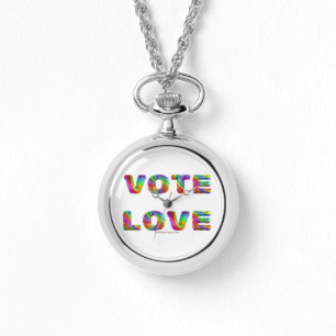 Montre SlipperyJoe vote amour égalité fourrure de couleur