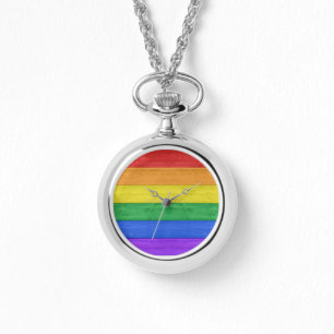 Montre SlipperyJoe's classique arc-en-ciel tactile fait m