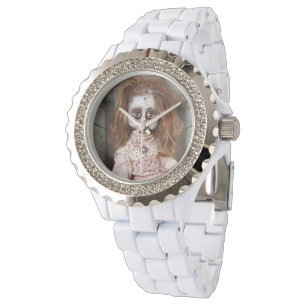 Montre SlipperyJoe's déplaisante poupée visage pâle sang 