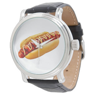 Montre SlipperyJoe's hot dog ambiance d'été BBQ niché dan