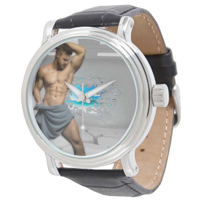 Montre SlipperyJoe's Man serviette brisée mur de brique b (Incliné)