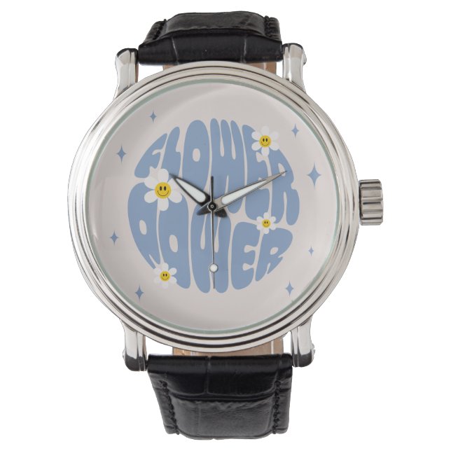 Montre Slogan d'alimentation des fleurs (devant)