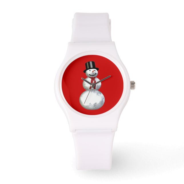 Montre Snowman dans un Arrière - plan de chapeau supérieu (Recto)