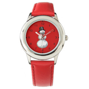 Montre Snowman dans un chapeau supérieur Arrière - plan e