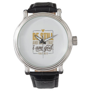 Montre Sois Calme Psaume 46_10 Modèle de Chemise Chrétien
