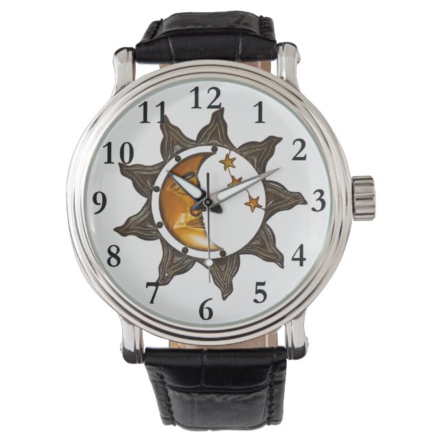 Montre Soleil Lune et étoiles Celestial Déco Watch (devant)