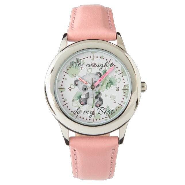 Montre Son nombre suffisant | Affirmations Cutes | Panda (devant)