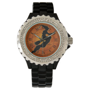 Montre Sorcière noire - Halloween orange