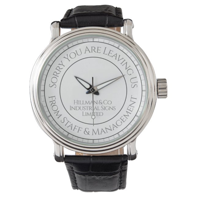 Montre Sorry You Are Leaving Us with Name - Gift (devant)