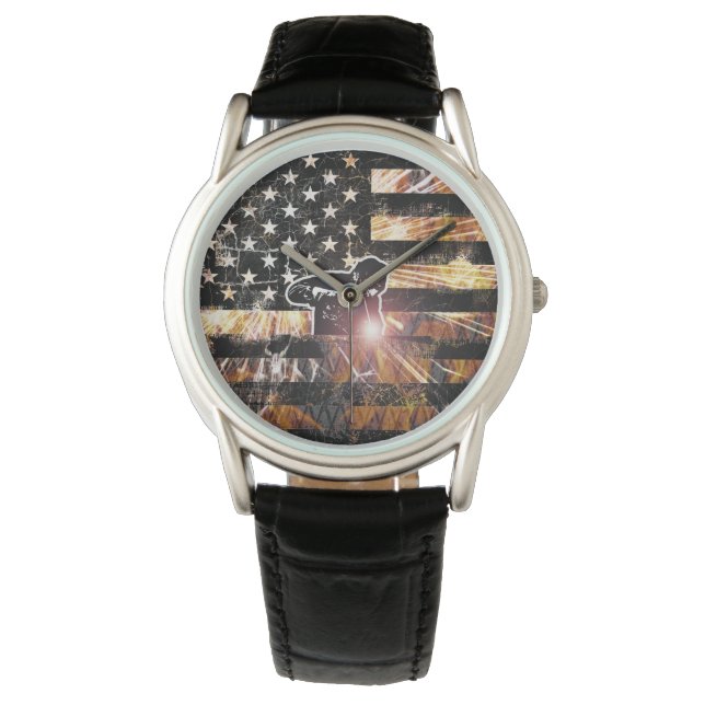 Montre Soudage des étincelles et flammes (devant)