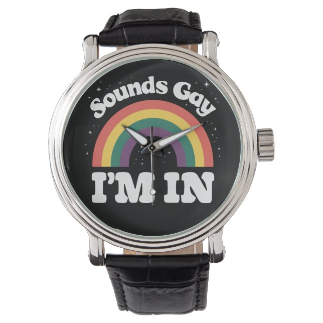 Montre Sounds Gay I'm In LGBTQ Pride Moth (devant)