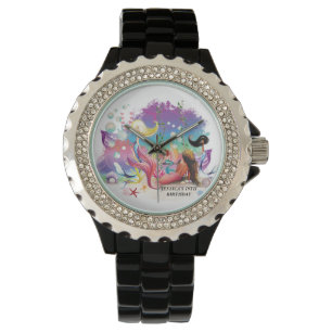 Montre Sous La Mer Sirène Océan Purple Turquoise