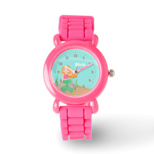 Montre Sous l'océan Mignonne Fille Sirène Personnalisé