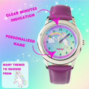 Montre Sparkbow Unicorn Enfants Apprenant À Dire À L'Heur