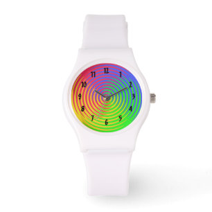 Montre spirale arc-en-ciel