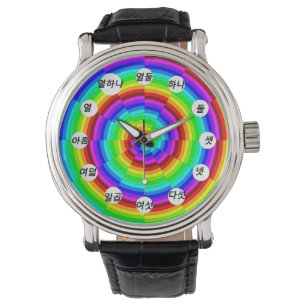 Montre Spirale arc-en-ciel (visage coréen) par Kenneth Yo
