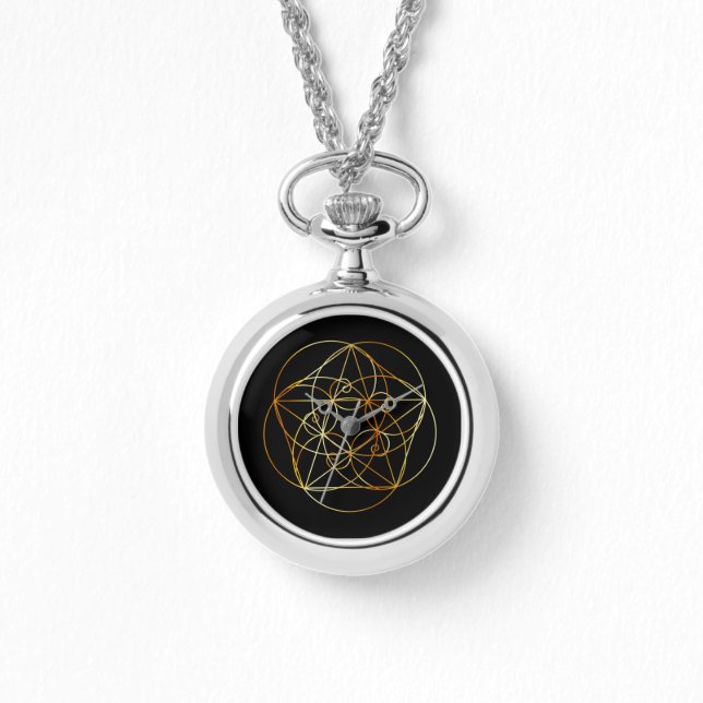 Montre Spirale de Fibonacci - La géométrie sacrée (Recto)