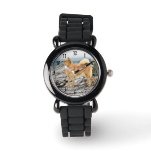 Montre Spitz finlandais à Seashore Peinture - Chien Art