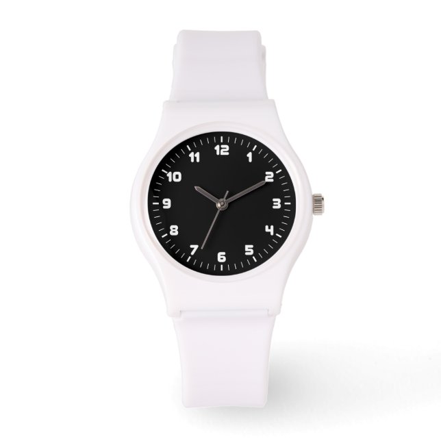 Montre sport noir et blanc (Recto)