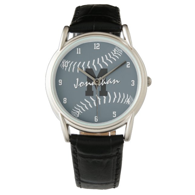 Montre sportif minimal ardoise bleue ou TOUTE couleur bas (devant)