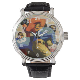 Montre Sports Anciens, Joueurs de Football dans un Match