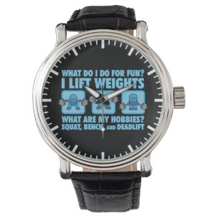 Montre Squat, Presse À Banc, Remue-Vis - Hobbies - Kawaii