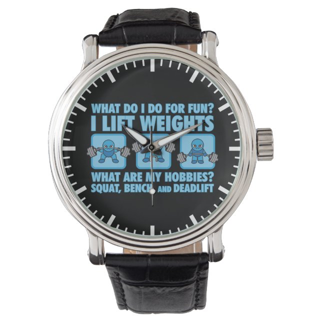 Montre Squat, Presse À Banc, Remue-Vis - Hobbies - Kawaii (devant)