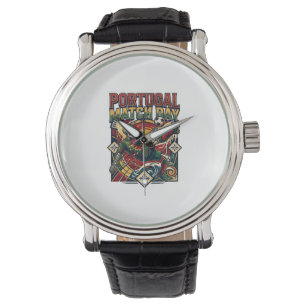 Montre Squelette de buteur jour de match Portugal Nations