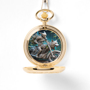 Montre squelette sur un hélico monté avec une tête de lou