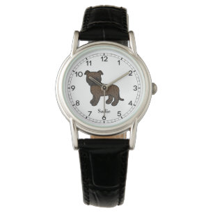 Montre Staffie anglais bringé Chien de dessin animé migno