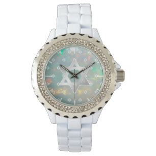 Montre Star of David Fire Opal Bat mitzvah