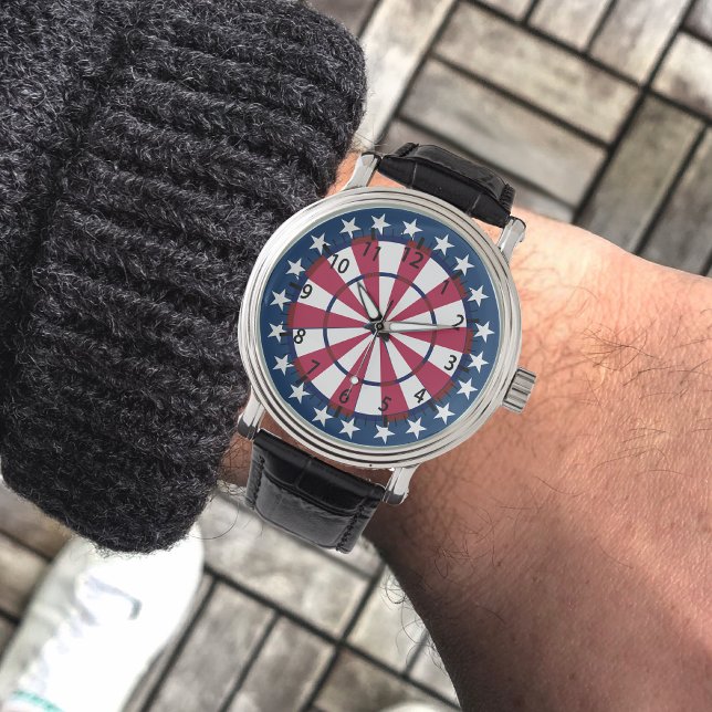 Montre Stars et stries patriotiques Wristwatch (Créateur téléchargé)