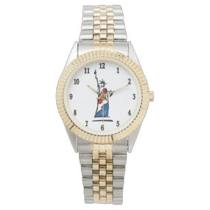 Montre Statue de la Liberté NY Rouge Blanc et Bleu