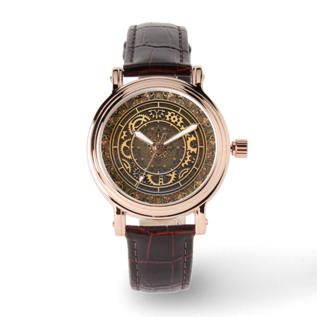 Montre Steampunk Bronze Gears Filigree (Recto)