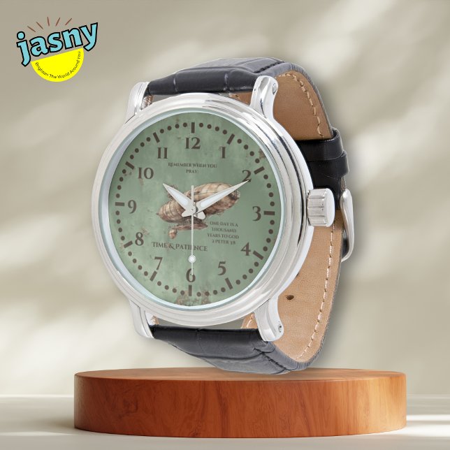 Montre Steampunk L'Écriture du Timing de Dieu en cuir noi (Créateur téléchargé)