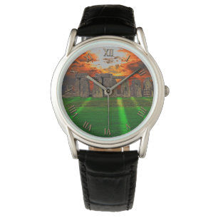 Montre Stonehenge au coucher du soleil Ancien amant de l'