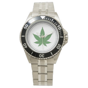 Montre Stoner Vape Feuille de mauvaises herbes personnali