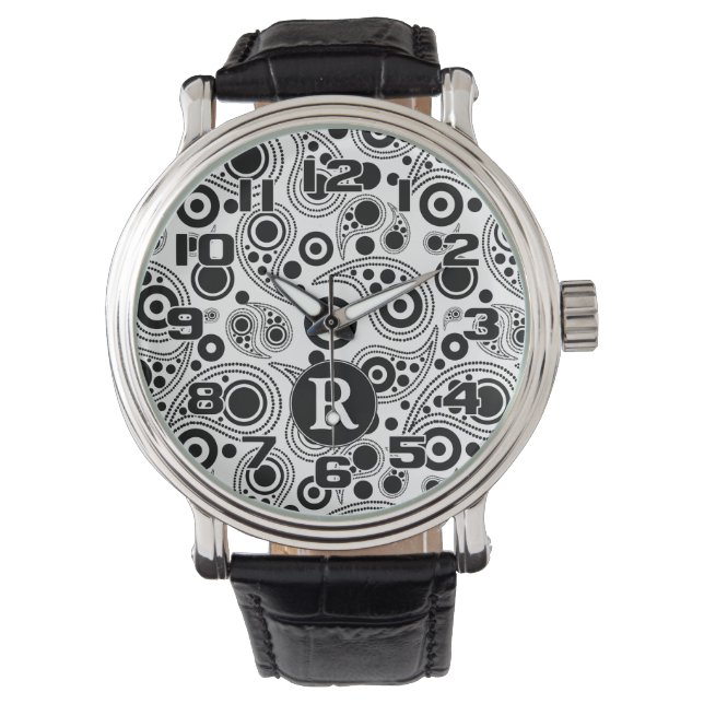 Montre Style cachemire élégant personnalisé (devant)