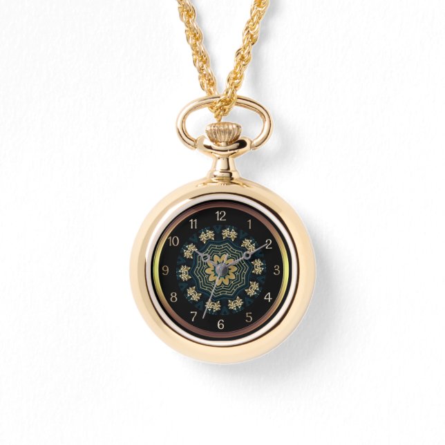 Montre Style chic or et vert asiatique (Recto)