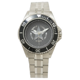 Montre Style de fibre de carbone de la balise Vintage Sta